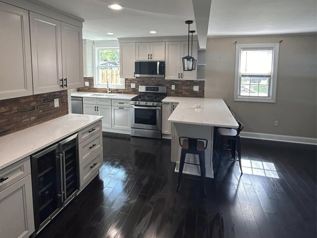 Completed kitchen remodeling project by Anthony Bellace Construction